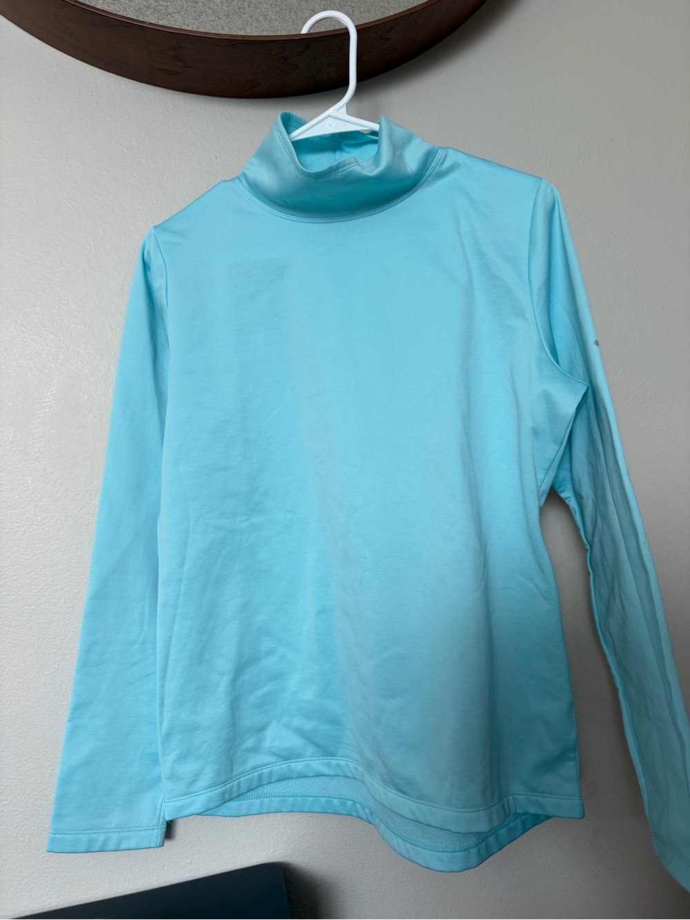Columbia Light Blue Turtleneck Long Sleeve Top